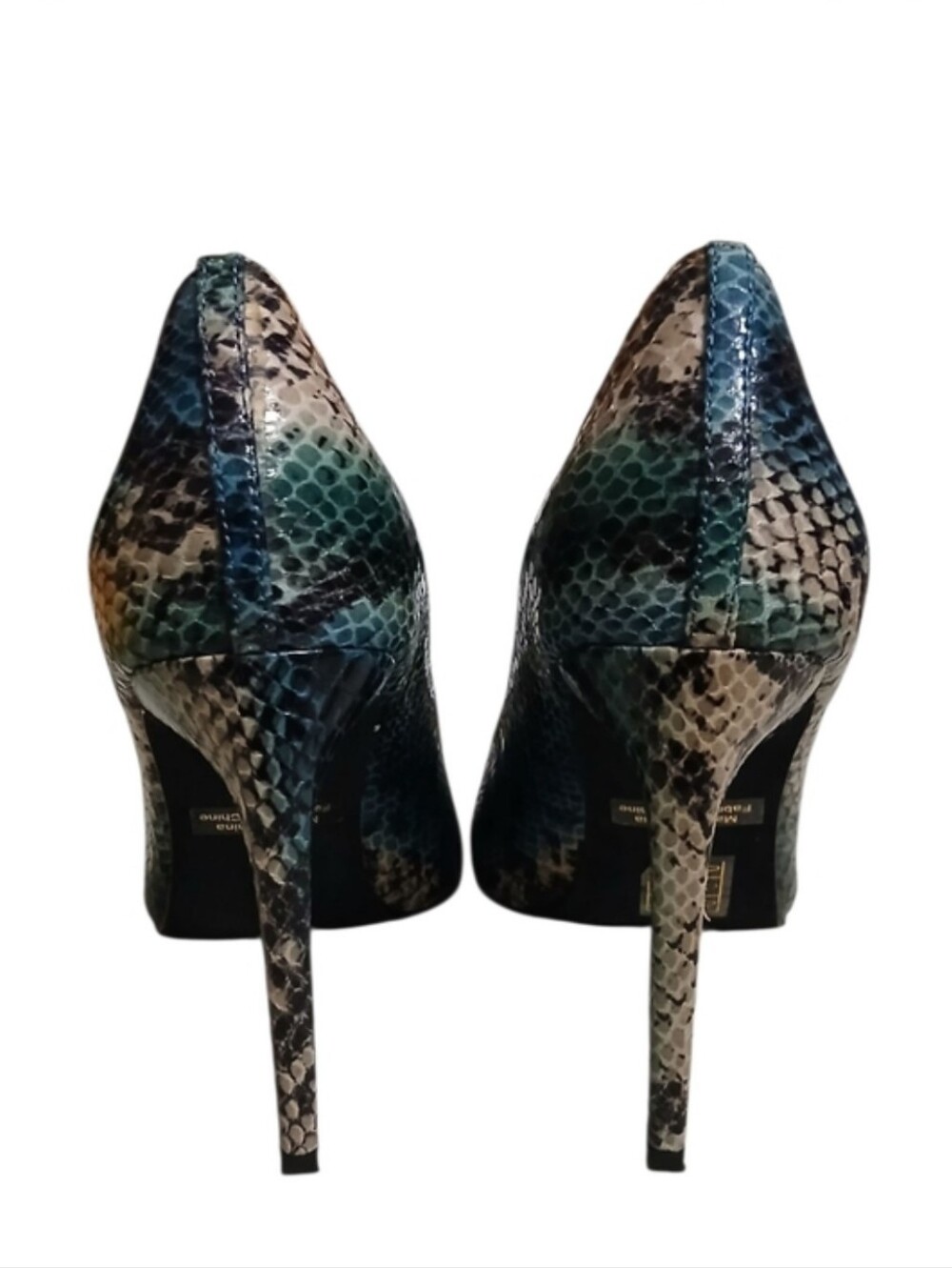 Jeffrey Campbell | Colorful Snakeskin Leather Stiletto Heels Size 6 - Picture 10 of 12